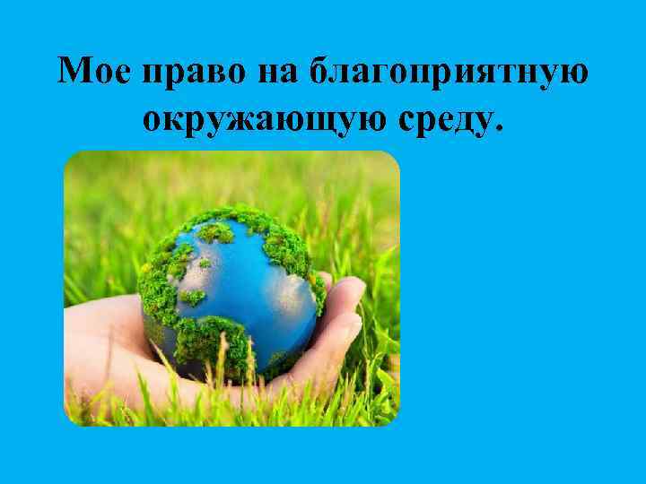 Реализация права на благоприятную окружающую среду в моем регионе проект