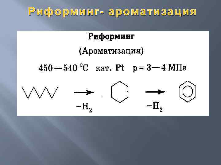 Риформинг- ароматизация 