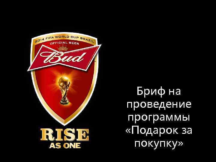 Бриф на проведение программы «Подарок за покупку» 