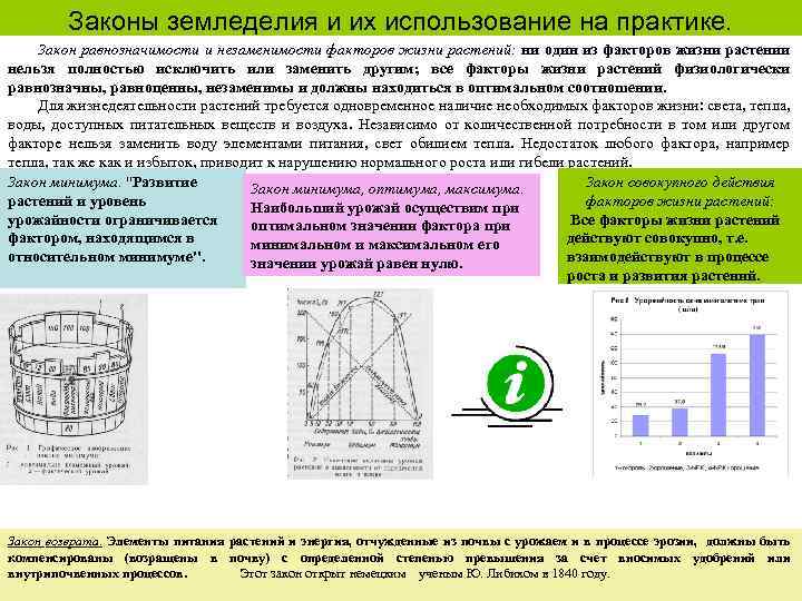 Законы земледелия и их использование на практике. Закон равнозначимости и незаменимости факторов жизни растений: