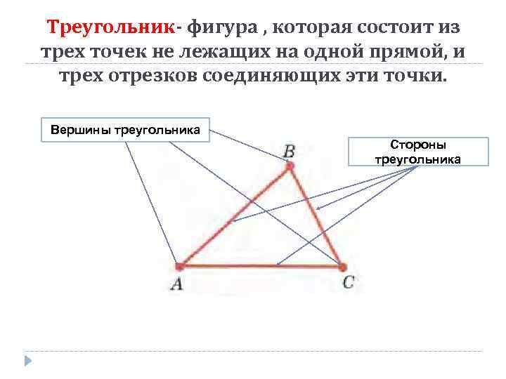 Из чего состоит треугольник. Сколько вершин у треугольника. Треугольник с вершинами в точках. Как правильно написать вершины треугольника. Отрезок соединяющий вершину треугольника с точкой