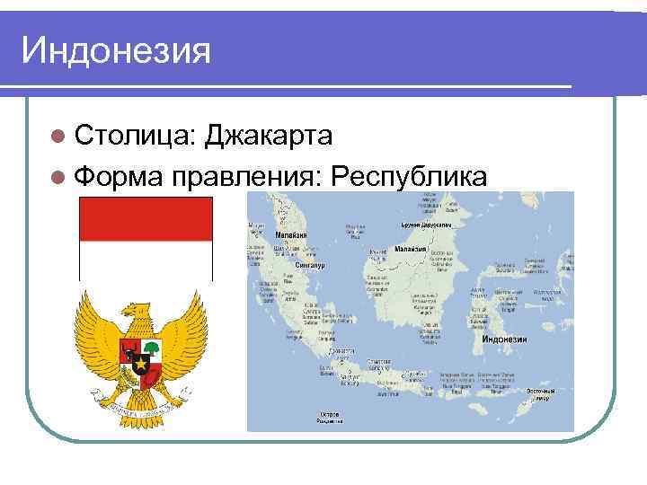 Индонезия l Столица: Джакарта l Форма правления: Республика 