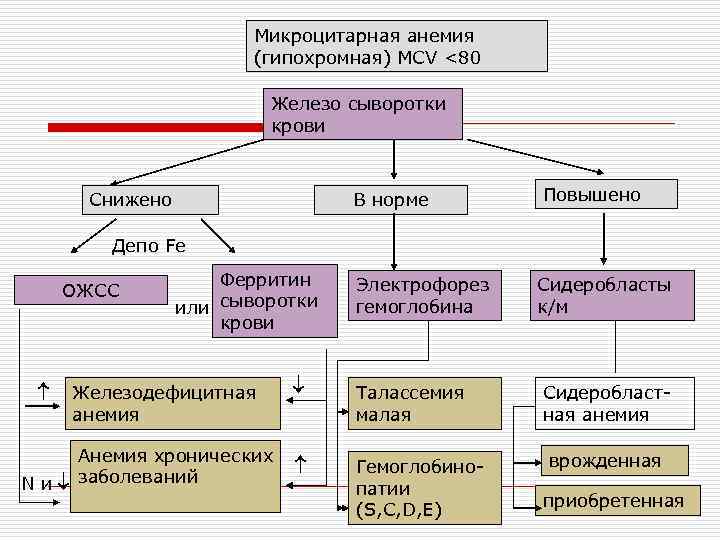 Гипохромные микроцитарные анемии презентация