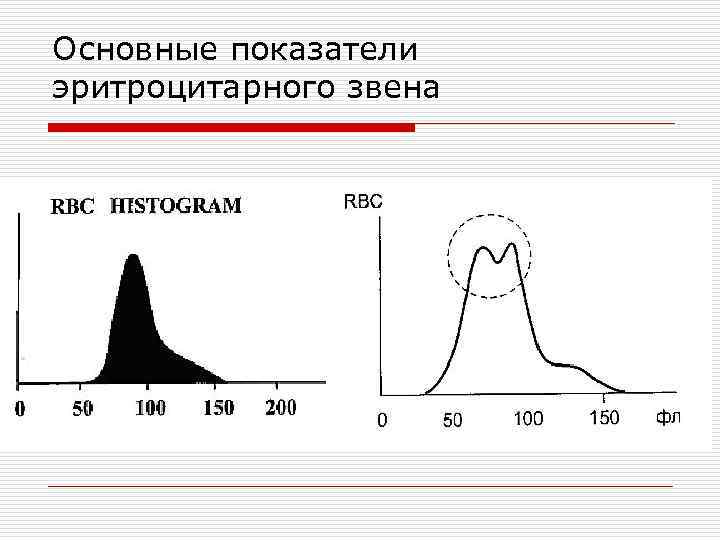 Основные показатели эритроцитарного звена 