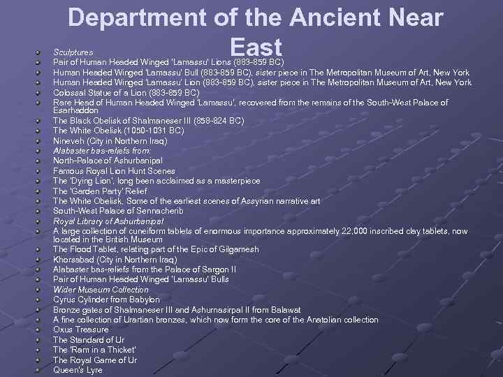 Department of the Ancient Near East Sculptures Pair of Human Headed Winged 'Lamassu' Lions