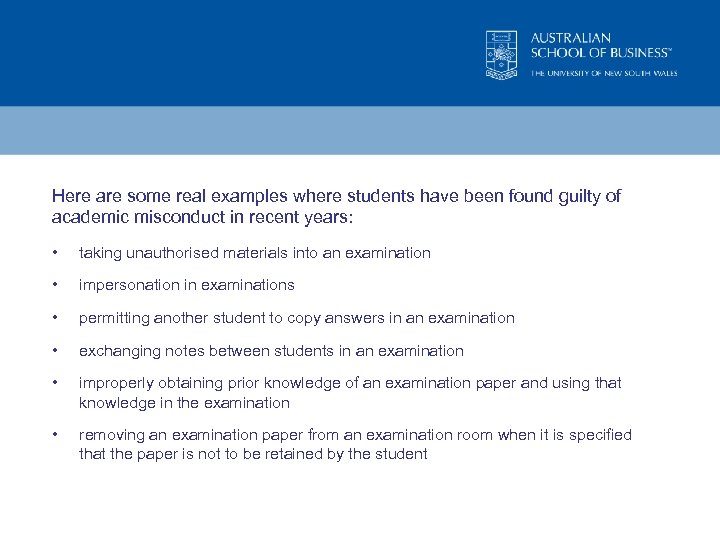Here are some real examples where students have been found guilty of academic misconduct