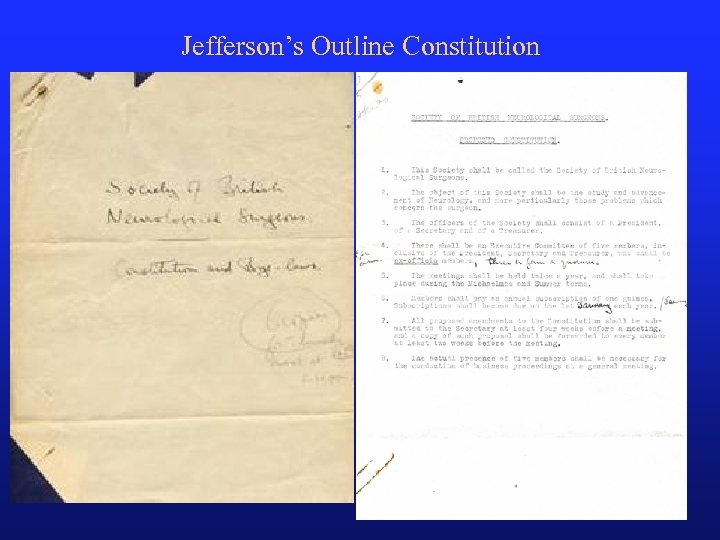 Jefferson’s Outline Constitution 