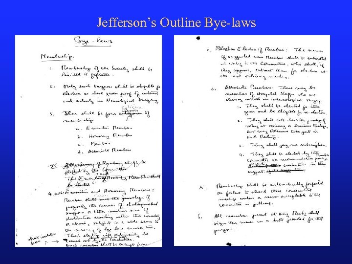 Jefferson’s Outline Bye-laws 