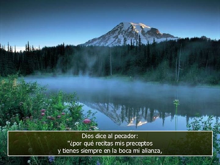 Dios dice al pecador: 