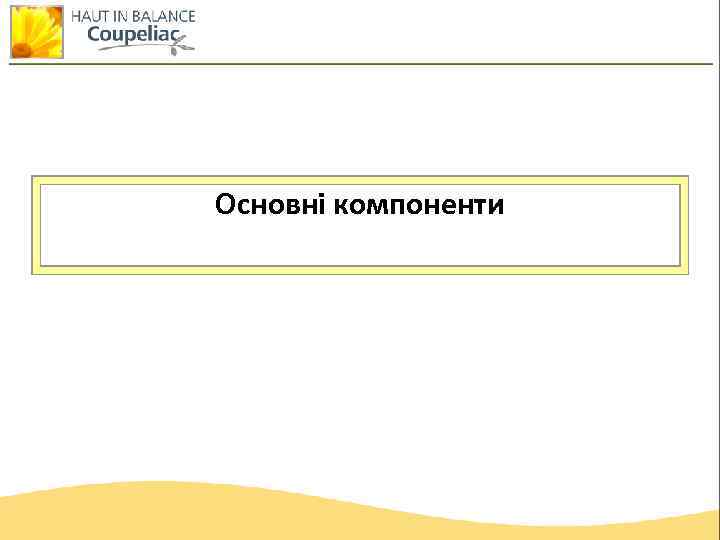 Основні компоненти 