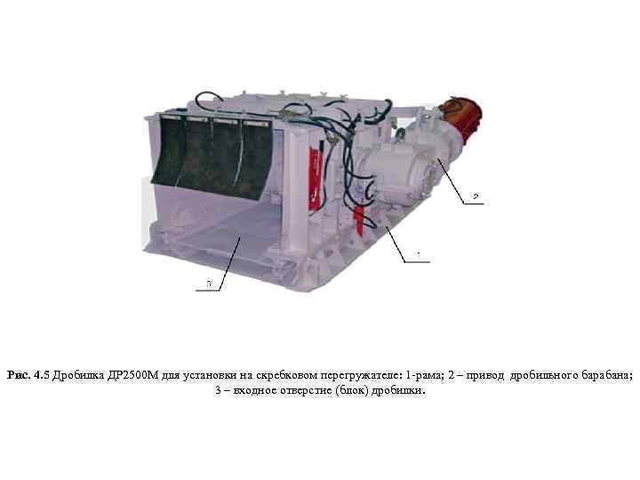 Рис. 4. 5 Дробилка ДР 2500 М для установки на скребковом перегружателе: 1 -рама;