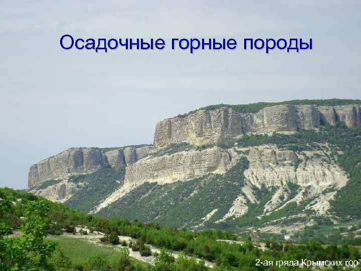 Осадочные горные породы 2 -ая гряда Крымских гор 