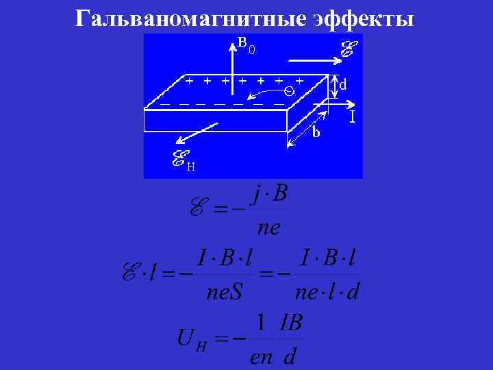 Гальваномагнитные эффекты 