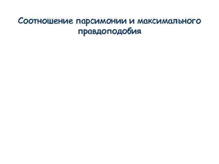 Соотношение парсимонии и максимального правдоподобия 