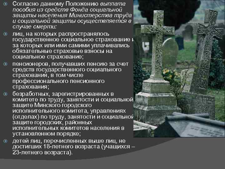  Согласно данному Положению выплата пособия из средств Фонда социальной защиты населения Министерства труда