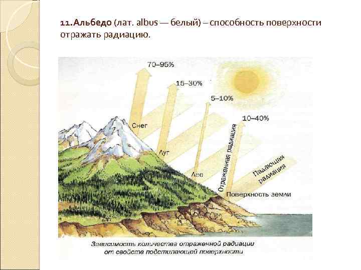 Какая поверхность отражает больше всего солнечной радиации