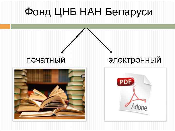 Фонд ЦНБ НАН Беларуси печатный электронный 