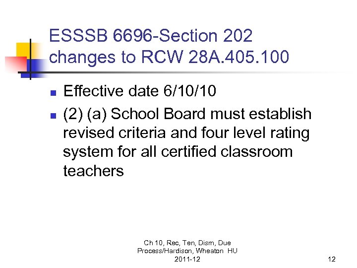 ESSSB 6696 -Section 202 changes to RCW 28 A. 405. 100 n n Effective