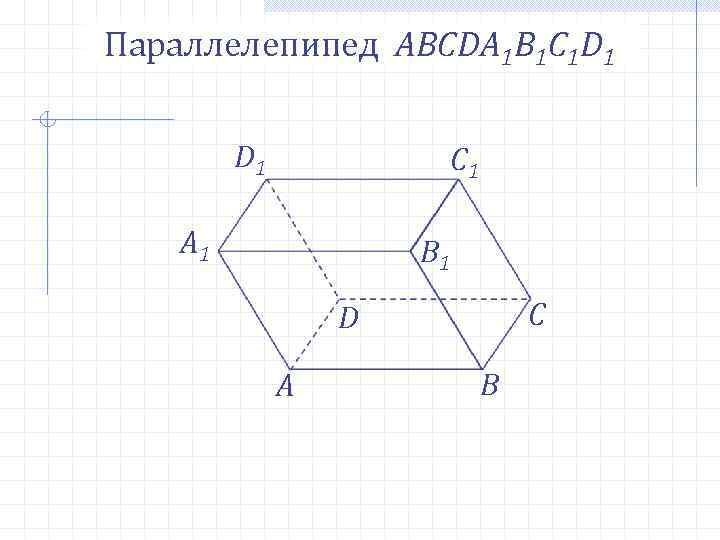 Параллелепипед ABCDA 1 B 1 C 1 D 1 C 1 А 1 B