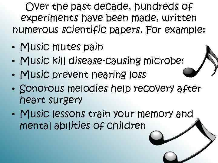 Over the past decade, hundreds of experiments have been made, written numerous scientific papers.