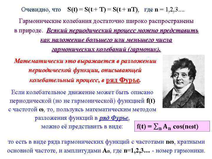 Очевидно, что S(t) = S(t + Т) = S(t + n. Т), где n