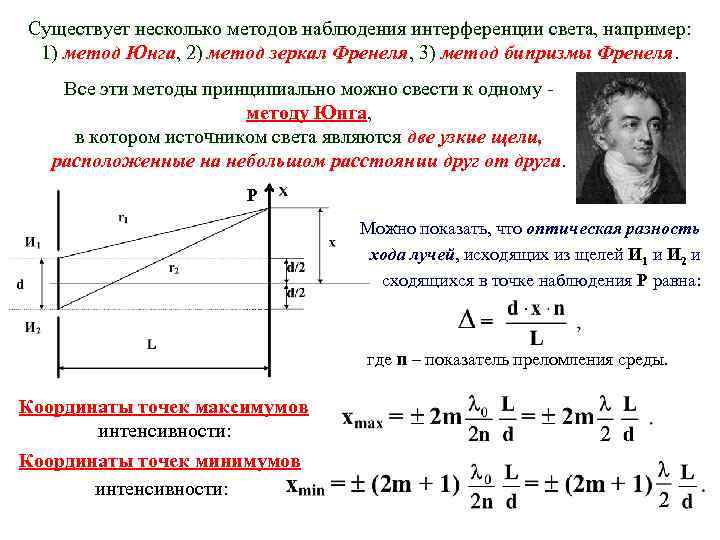 При каких условиях можно наблюдать интерференционную картину