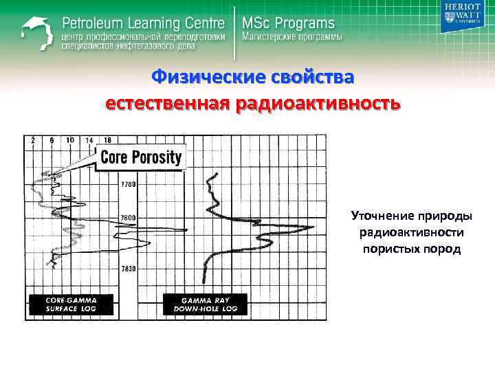 Физические свойства естественная радиоактивность Уточнение природы радиоактивности пористых пород 