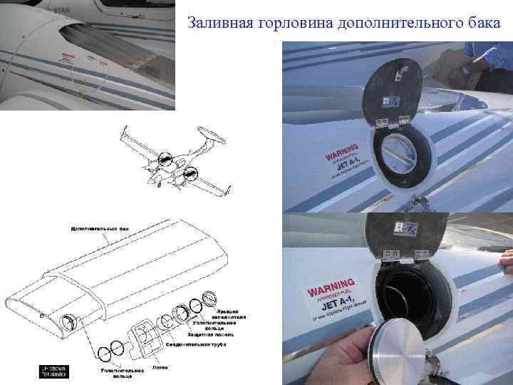 Заливная горловина дополнительного бака 