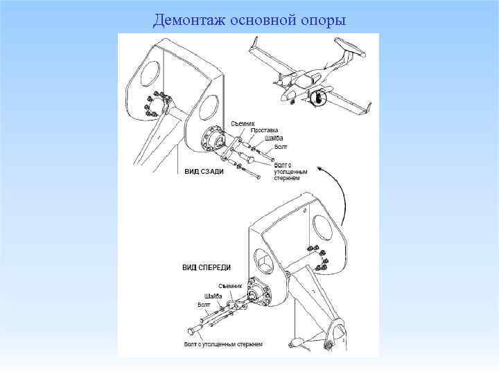 Демонтаж основной опоры 