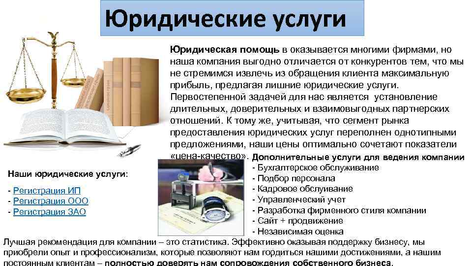 Бизнес план оказания юридических услуг