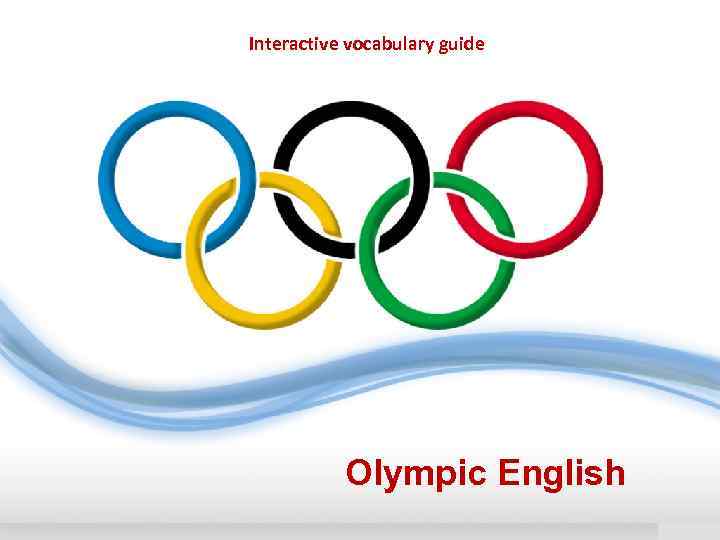 Interactive vocabulary guide Olympic English 