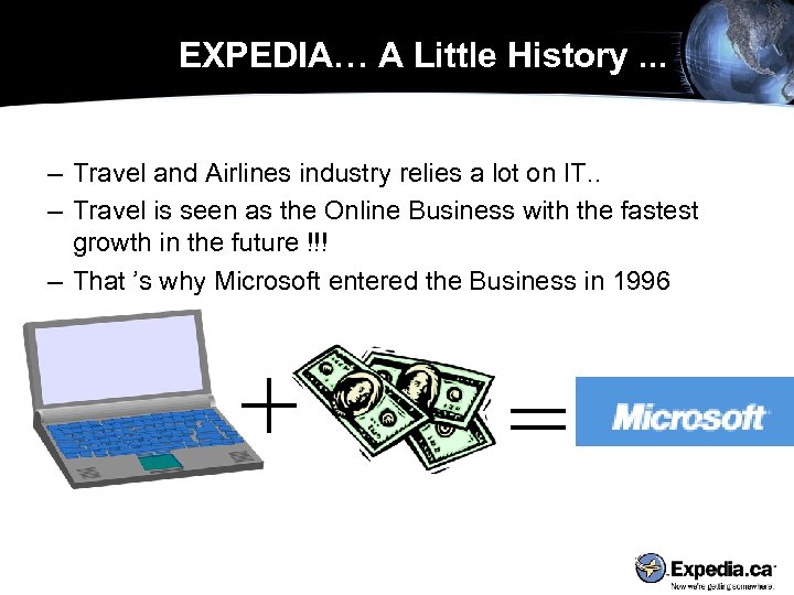 EXPEDIA… A Little History. . . – Travel and Airlines industry relies a lot
