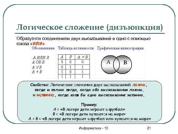 Дизъюнкцию высказываний называют. Дизъюнкция примеры. Логическое сложение или дизъюнкция:. Примеры дизъюнкции в логике. Логическое сложение пример.