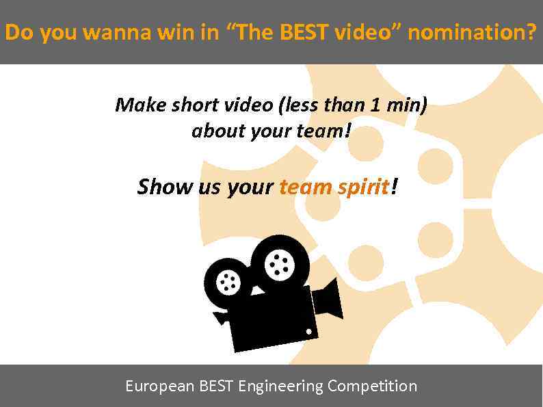 Do you wanna win in “The BEST video” nomination? Make short video (less than