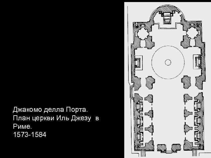 Джакомо делла Порта. План церкви Иль Джезу в Риме. 1573 -1584 
