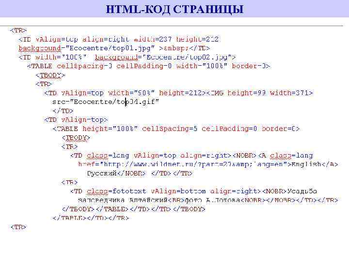 HTML-КОД СТРАНИЦЫ 