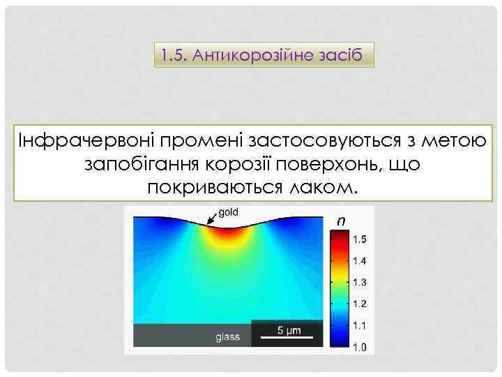 1. 5. Антикорозійне засіб Інфрачервоні промені застосовуються з метою запобігання корозії поверхонь, що покриваються