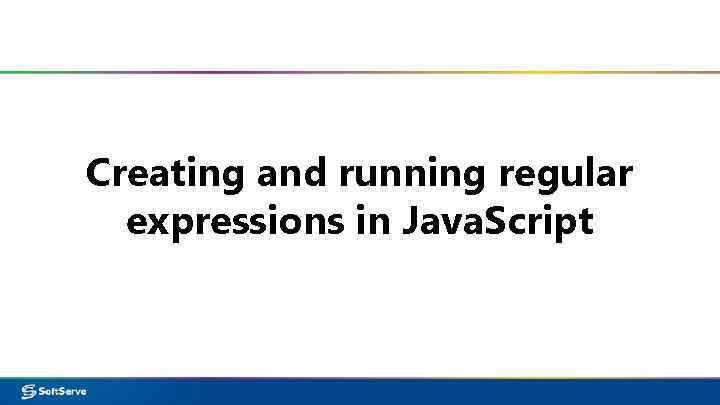 Creating and running regular expressions in Java. Script 