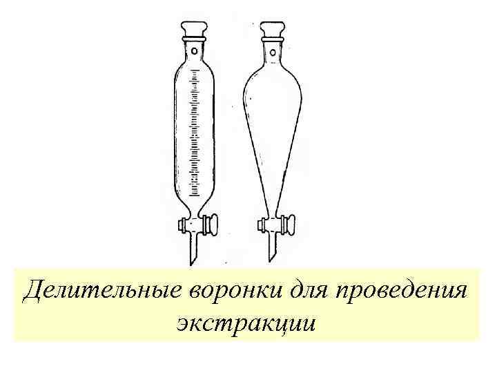 Делительные воронки для проведения экстракции 