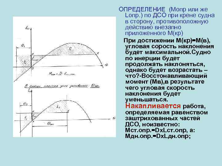 Диаграмма статической остойчивости это