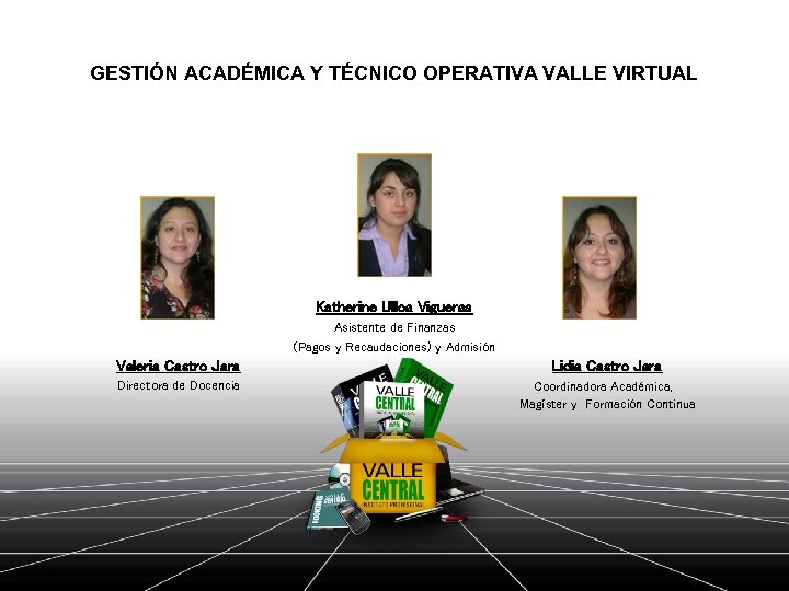 GESTIÓN ACADÉMICA Y TÉCNICO OPERATIVA VALLE VIRTUAL Katherine Ulloa Vigueras Asistente de Finanzas (Pagos