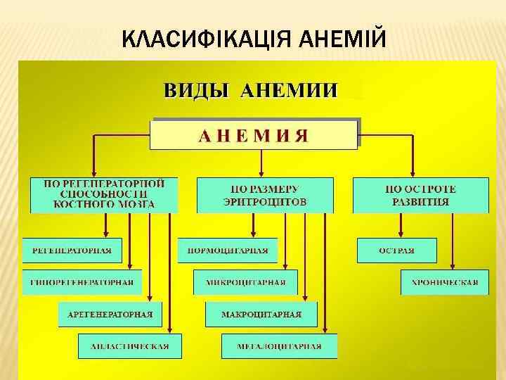 КЛАСИФІКАЦІЯ АНЕМІЙ 