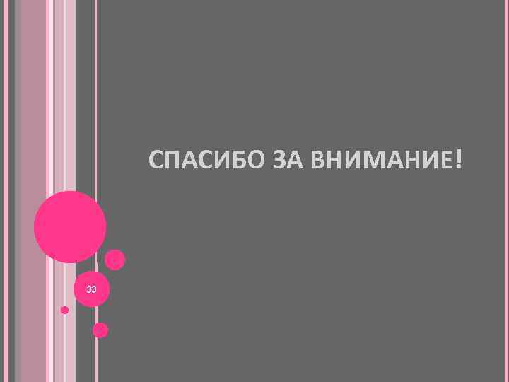 СПАСИБО ЗА ВНИМАНИЕ! 33 