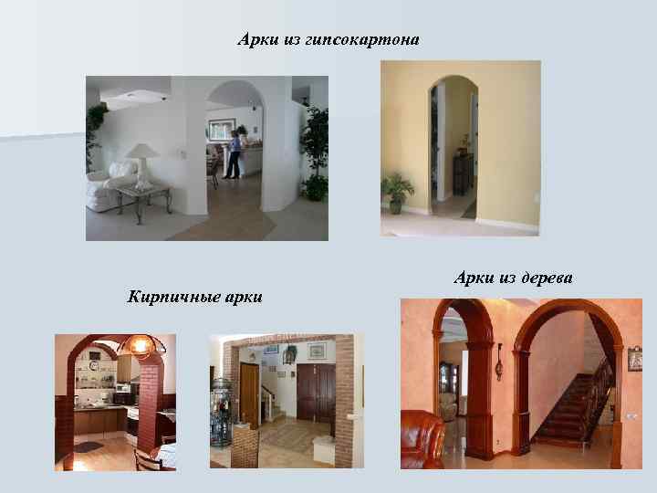Арки из гипсокартона Кирпичные арки Арки из дерева 