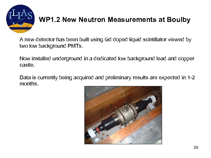 WP 1. 2 New Neutron Measurements at Boulby A new detector has been built