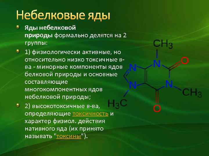 Органические яды и противоядия проект по химии