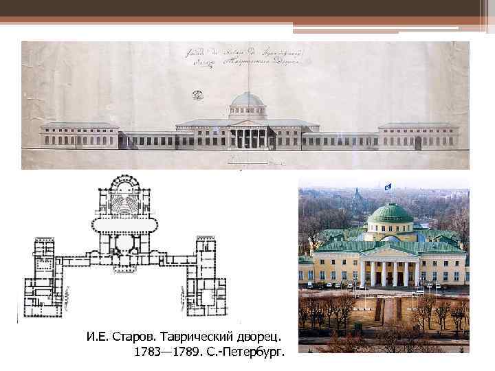 И. Е. Старов. Таврический дворец. 1783— 1789. С. -Петербург. 