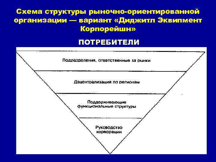 Схема структуры рыночно-ориентированной организации — вариант «Диджитл Эквипмент Корпорейшн» ПОТРЕБИТЕЛИ 