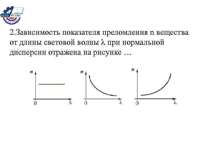 Показатель преломления волны. Зависимость показателя преломления вещества от длины волны. Зависимость абсолютного показателя преломления вещества от частоты. Pfdbcbvjcnm gjrfpfntkz ghtkjvktybz JN lkbys djkys. Зависимость показателя преломления.