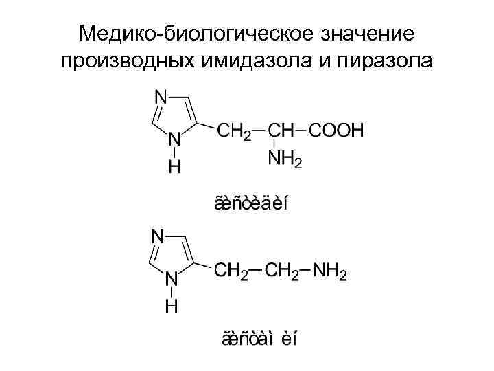 Медико-биологическое значение производных имидазола и пиразола 